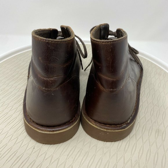 Clarks Men Desert Boots 11 Brown Leather Lace Up Ankle Boot Shoes Distressed